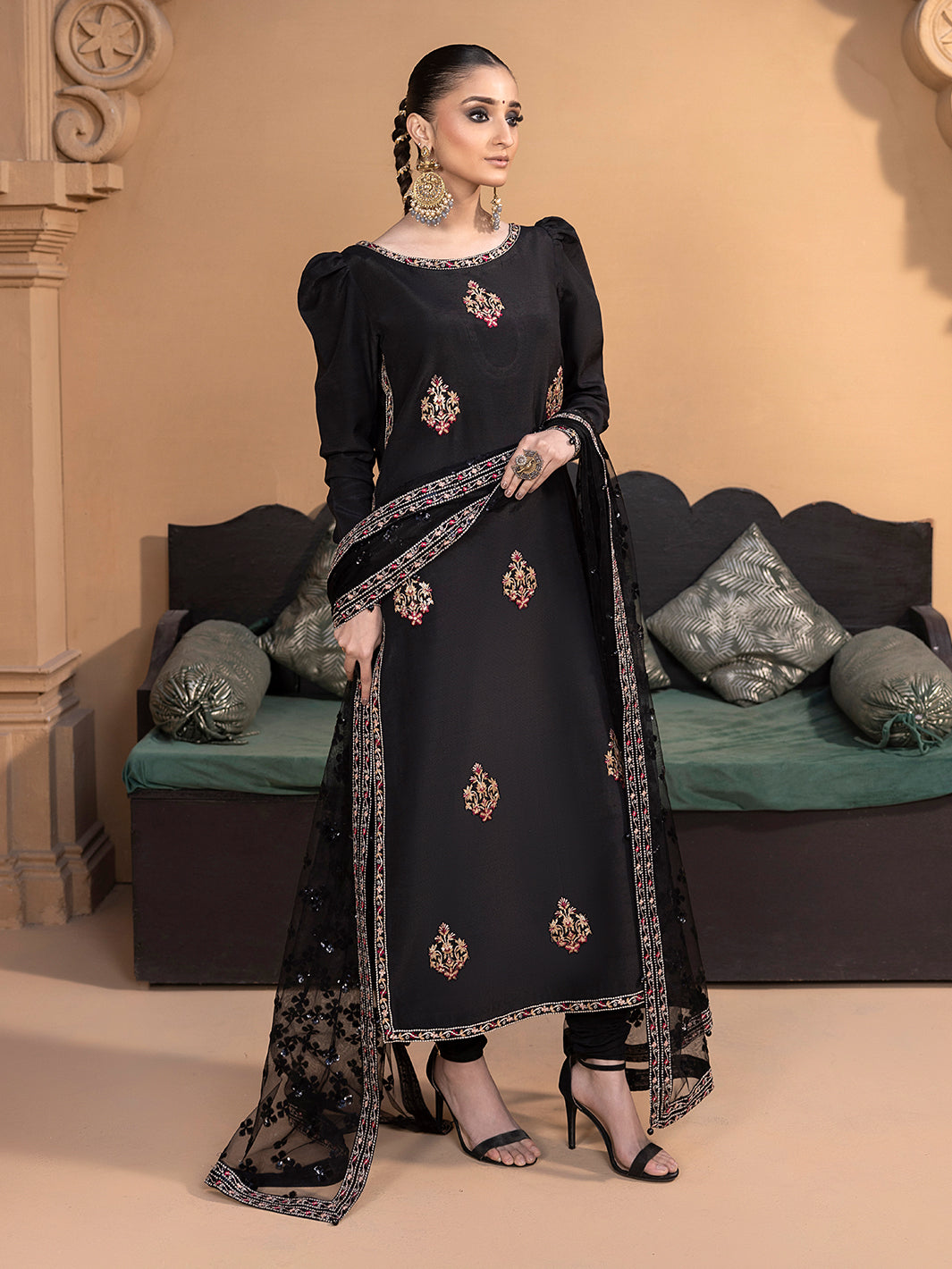 Hem Stitch | Raw Silk Edit 25 | Haya - by - Libasekhas UK - Registered Vendor of : Hemstitch - 100% Original Designer Dresss