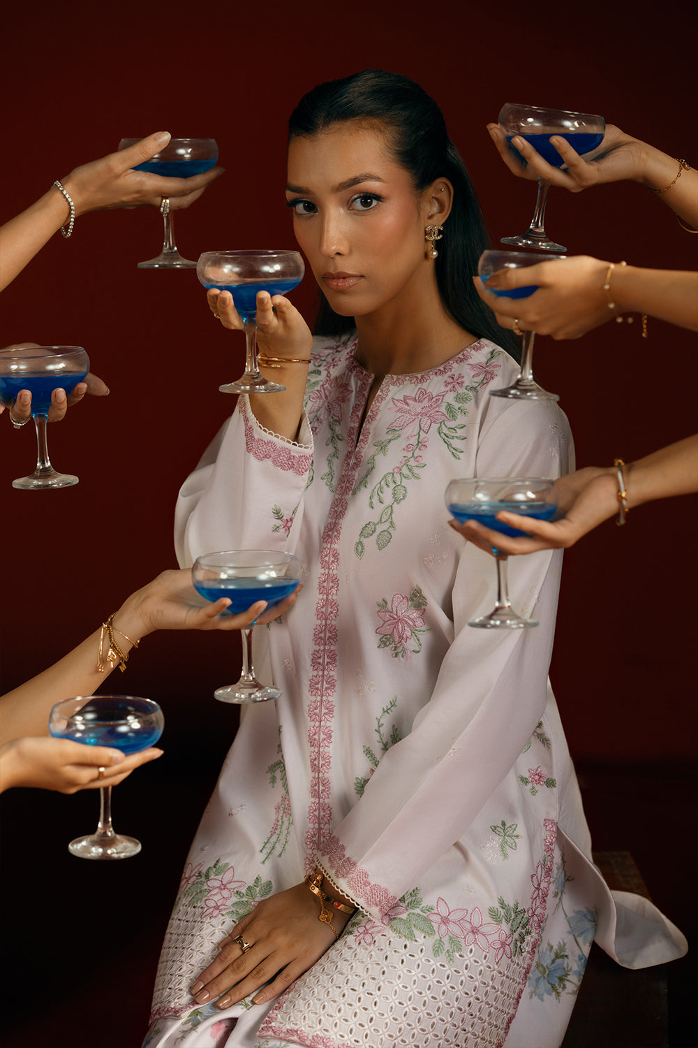 Saira Rizwan | Joolie Co ords |JOOLIE WHITE - JBP25-07 - by Libasekhas UK - Registered Vendor of : Saira Rizwan - 100% Original Designer Dress