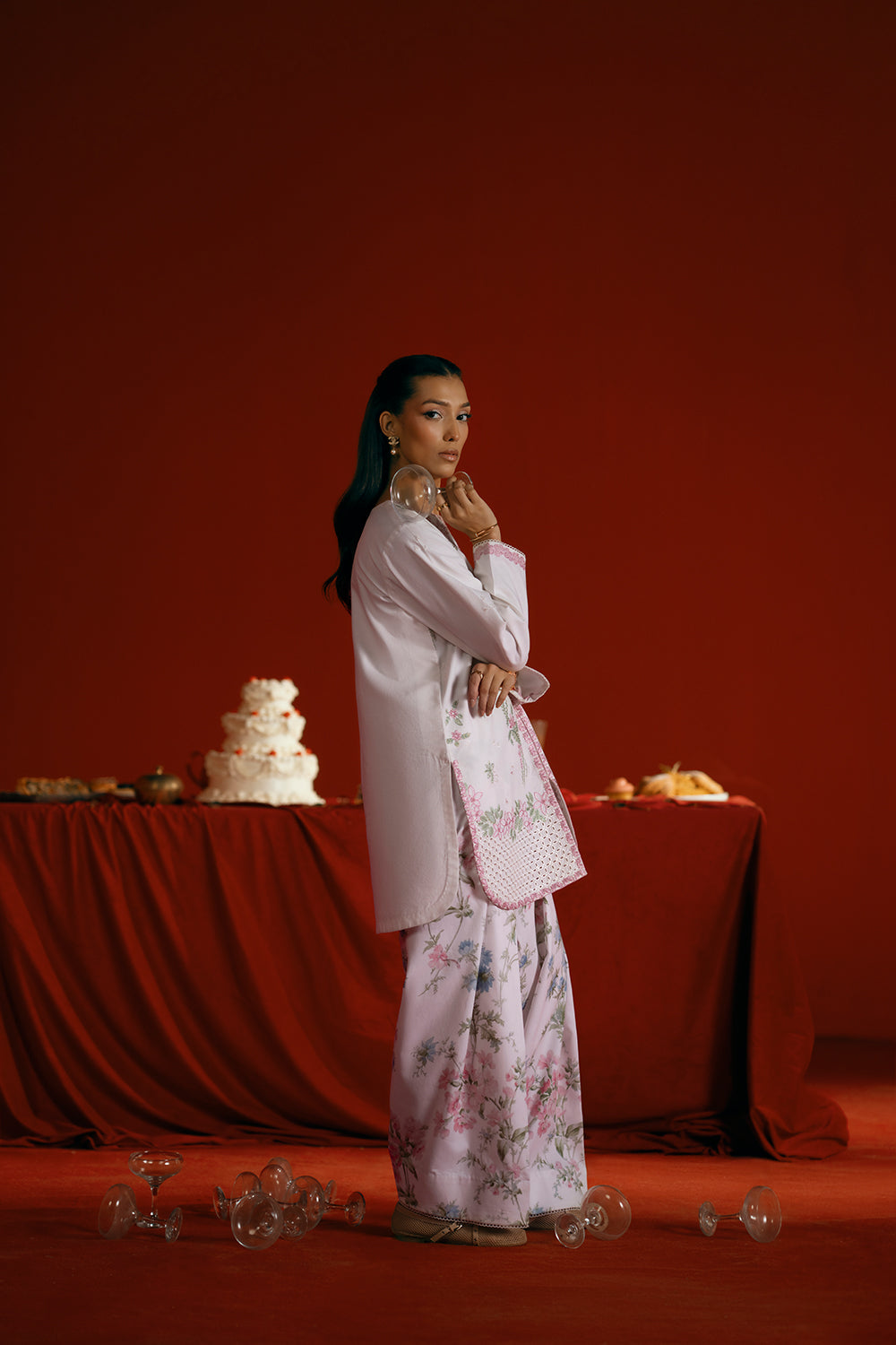 Saira Rizwan | Joolie Co ords |JOOLIE WHITE - JBP25-07 - by Libasekhas UK - Registered Vendor of : Saira Rizwan - 100% Original Designer Dress