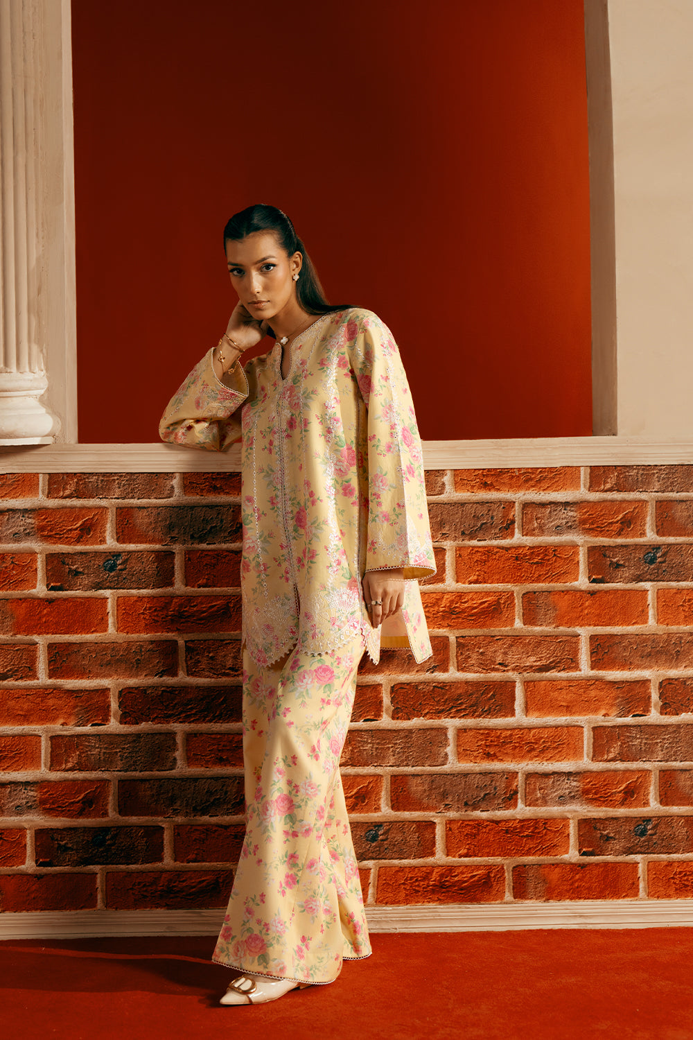 Saira Rizwan | Joolie Co ords | YELLOW-JBP25-01 - by Libasekhas UK - Registered Vendor of : Saira Rizwan - 100% Original Designer Dress