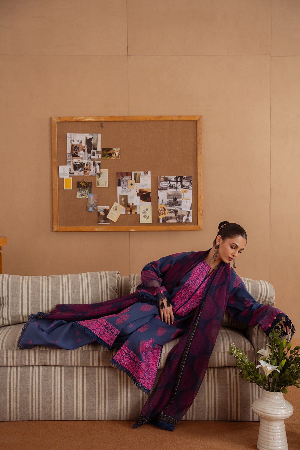 Saira Rizwan | Laanem Summer Lawn 25 | ELARA-B-SRL25-01 - by - Libasekhas UK - Registered Vendor of : Saira Rizwan - 100% Original Designer Dresss