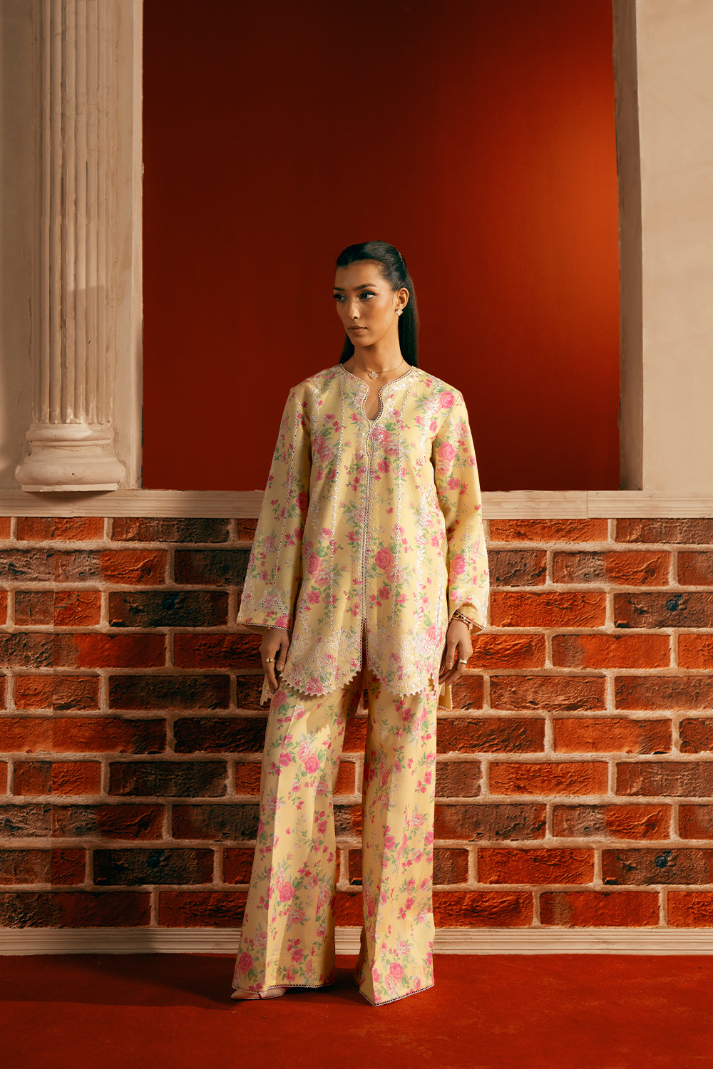 Saira Rizwan | Joolie Co ords | YELLOW-JBP25-01 - by Libasekhas UK - Registered Vendor of : Saira Rizwan - 100% Original Designer Dress
