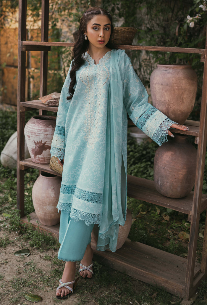 Humdum | Gardenia Lawn | D07 - by - Libasekhas UK - Registered Vendor of : HumDum - 100% Original Designer Dresss