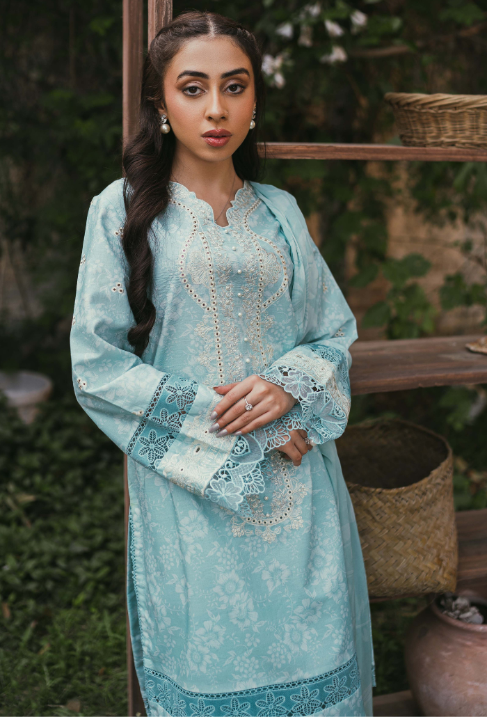 Humdum | Gardenia Lawn | D07 - by - Libasekhas UK - Registered Vendor of : HumDum - 100% Original Designer Dresss