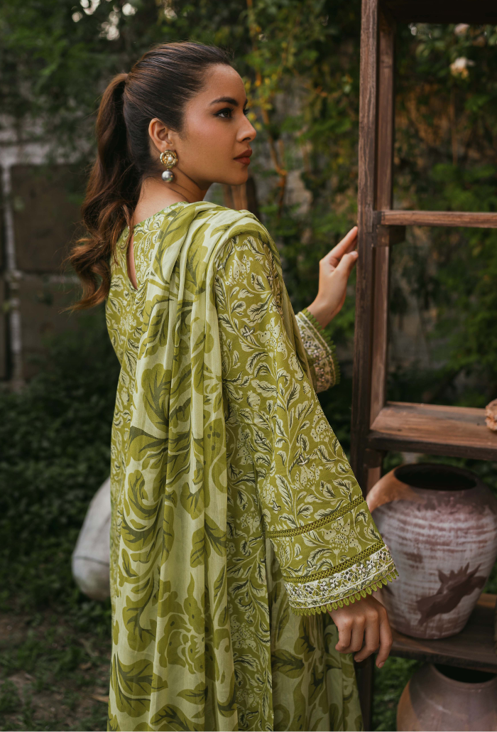 Humdum | Gardenia Lawn | D09 - by - Libasekhas UK - Registered Vendor of : HumDum - 100% Original Designer Dresss