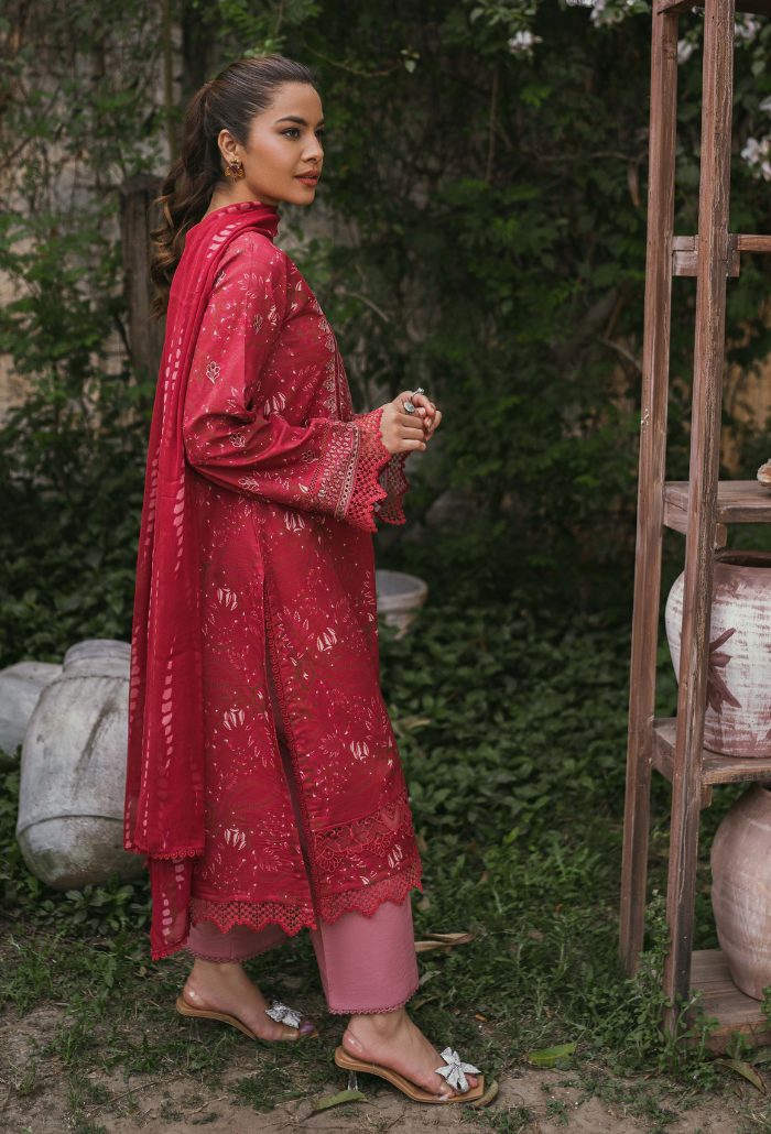 Humdum | Gardenia Lawn | D06 - by - Libasekhas UK - Registered Vendor of : HumDum - 100% Original Designer Dresss