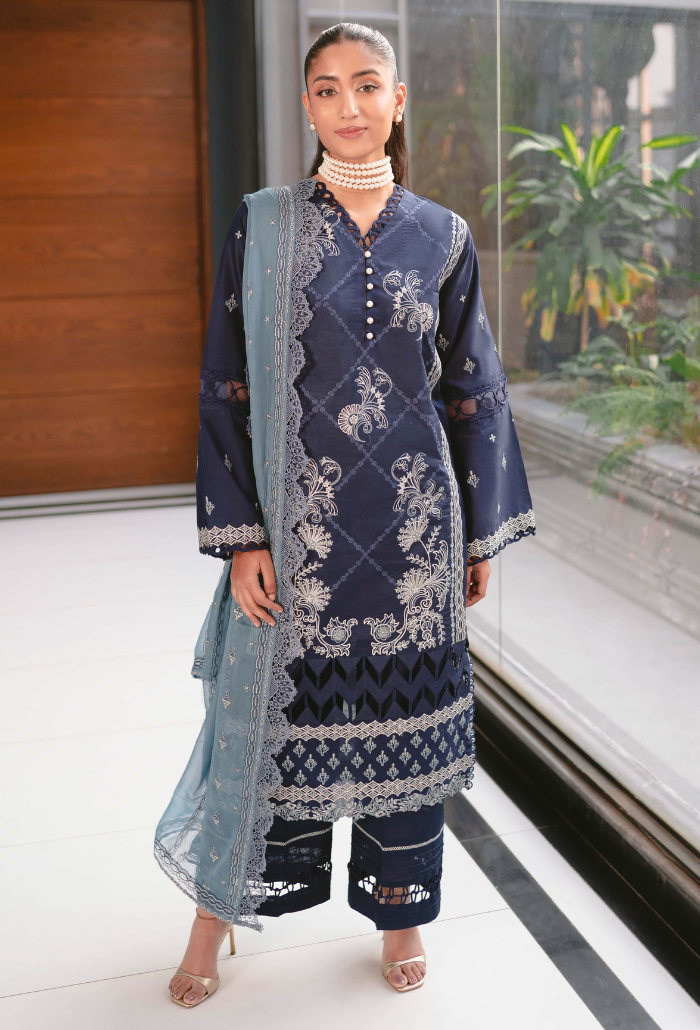 Humdum | Meraki Lawn 24 | d08 - by - Libasekhas UK - Registered Vendor of : HumDum - 100% Original Designer Dresss