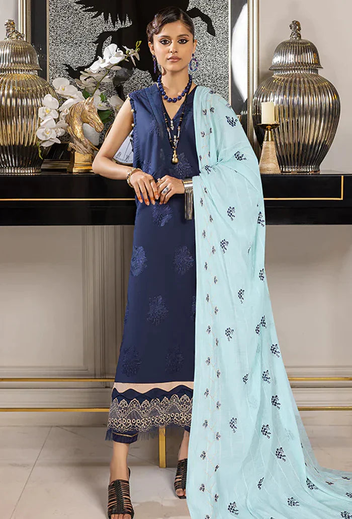 Humdum | Charlotte Chikankari Lawn | D09 - by - Libasekhas UK - Registered Vendor of : HumDum - 100% Original Designer Dresss