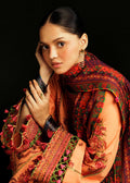 Hussain Rehar | Winter Shawl Khaddar 23 | Sunrise - by - Libasekhas UK - Registered Vendor of : Hussain Rehar - 100% Original Designer Dresss
