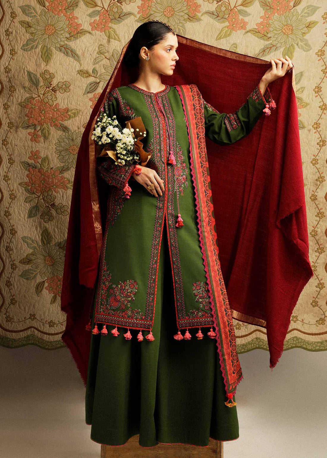 Hussain Rehar | Winter Shawl Khaddar 23 | Taal - by - Libasekhas UK - Registered Vendor of : Hussain Rehar - 100% Original Designer Dresss