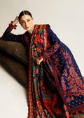 Hussain Rehar | Winter Shawl Khaddar 23 | Cerulean - by - Libasekhas UK - Registered Vendor of : Hussain Rehar - 100% Original Designer Dresss
