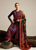 Hussain Rehar | Winter Shawl Khaddar 23 | Cerulean - by - Libasekhas UK - Registered Vendor of : Hussain Rehar - 100% Original Designer Dresss