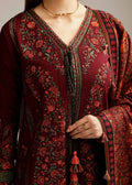 Hussain Rehar | Winter Shawl Khaddar 23 | Ruby - by - Libasekhas UK - Registered Vendor of : Hussain Rehar - 100% Original Designer Dresss