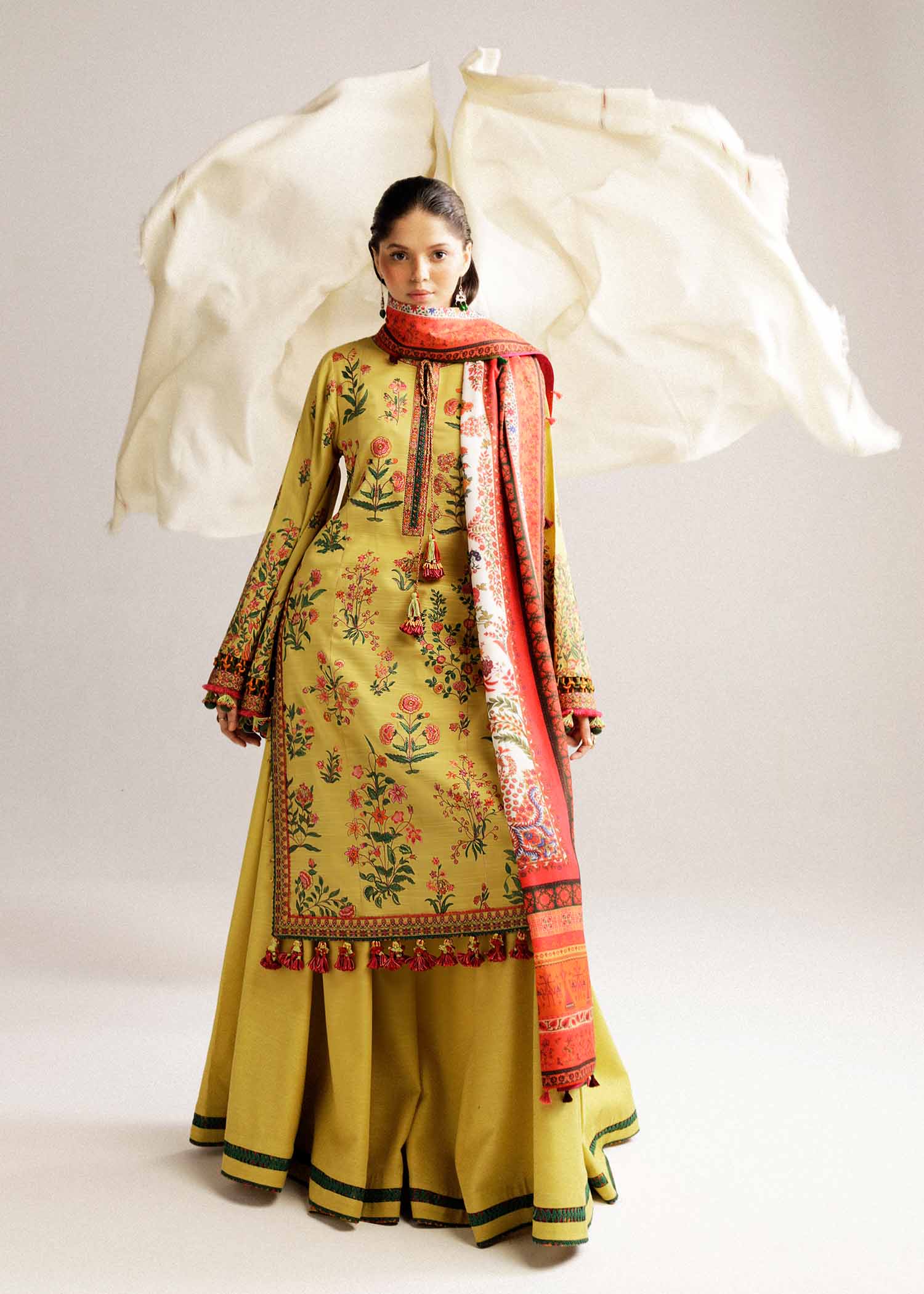 Hussain Rehar | Winter Shawl Khaddar 23 | Ember - by - Libasekhas UK - Registered Vendor of : Hussain Rehar - 100% Original Designer Dresss