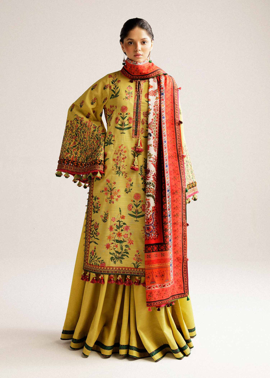 Hussain Rehar | Winter Shawl Khaddar 23 | Ember - by - Libasekhas UK - Registered Vendor of : Hussain Rehar - 100% Original Designer Dresss