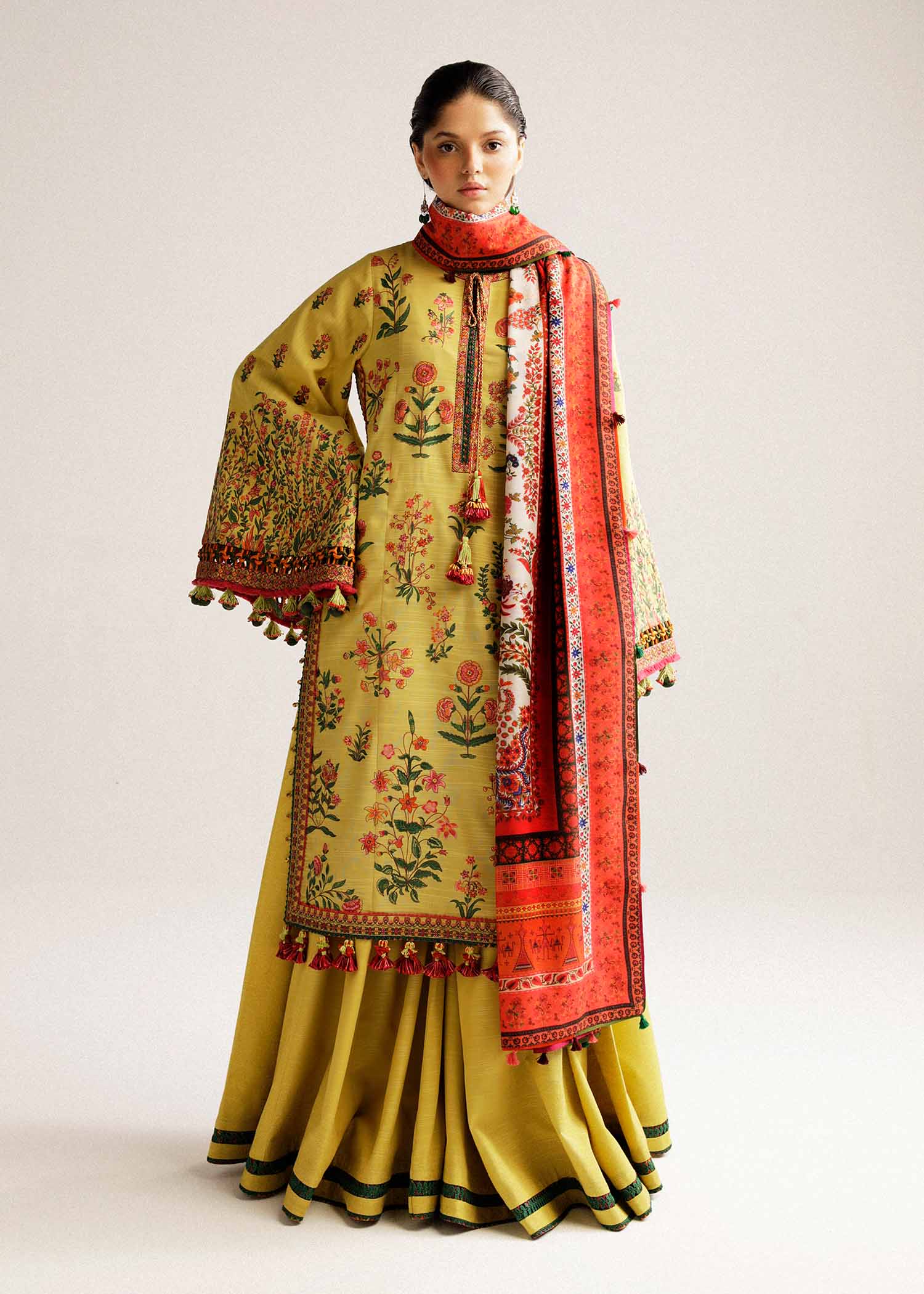 Hussain Rehar | Winter Shawl Khaddar 23 | Ember - by - Libasekhas UK - Registered Vendor of : Hussain Rehar - 100% Original Designer Dresss