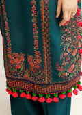Hussain Rehar | Winter Shawl Khaddar 23 | Teal - by - Libasekhas UK - Registered Vendor of : Hussain Rehar - 100% Original Designer Dresss