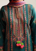 Hussain Rehar | Winter Shawl Khaddar 23 | Teal - by - Libasekhas UK - Registered Vendor of : Hussain Rehar - 100% Original Designer Dresss