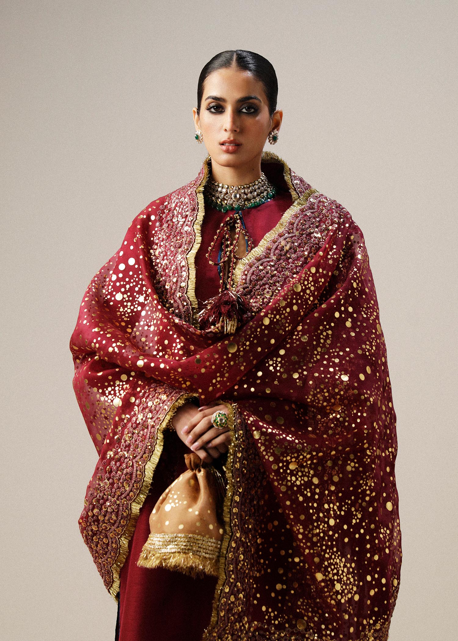 Hussain Rehar | Luxury Formals | Surkh - by - Libasekhas UK - Registered Vendor of : Hussain Rehar - 100% Original Designer Dresss