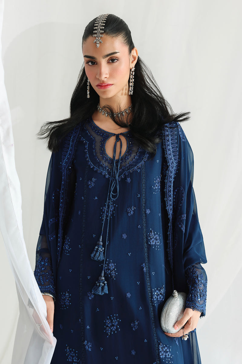 Qalamkar | Chiffon 26 | QCC-02 SHIREEN - by Libasekhas UK - Registered Vendor of : Qalamkar - 100% Original Designer Dress