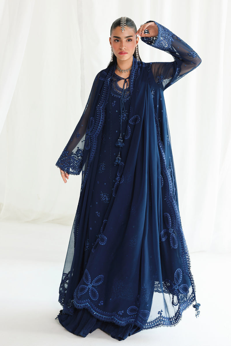 Qalamkar | Chiffon 26 | QCC-02 SHIREEN - by Libasekhas UK - Registered Vendor of : Qalamkar - 100% Original Designer Dress