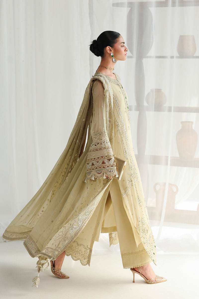 Qalamkar | Chiffon 26 | QCC-01 DEENA - by Libasekhas UK - Registered Vendor of : Qalamkar - 100% Original Designer Dress