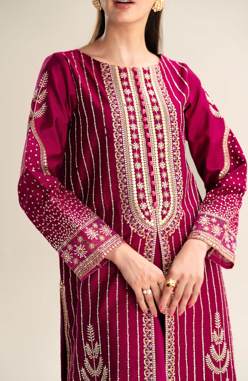 Maryum N Maria | Lagom Ready to Wear | VIOLET - MS-24214 - by - Libasekhas UK - Registered Vendor of : Maryum N Maria - 100% Original Designer Dresss