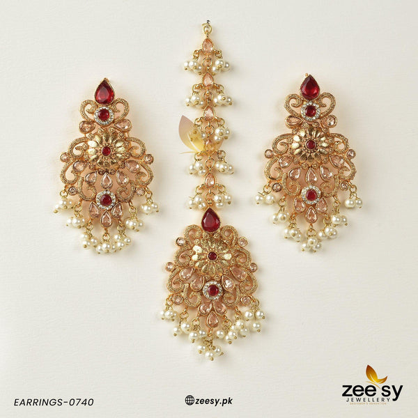 Spark Earrings-0740 - by - Libasekhas UK - Registered Vendor of : Zeesy - 100% Original Designer Dresss