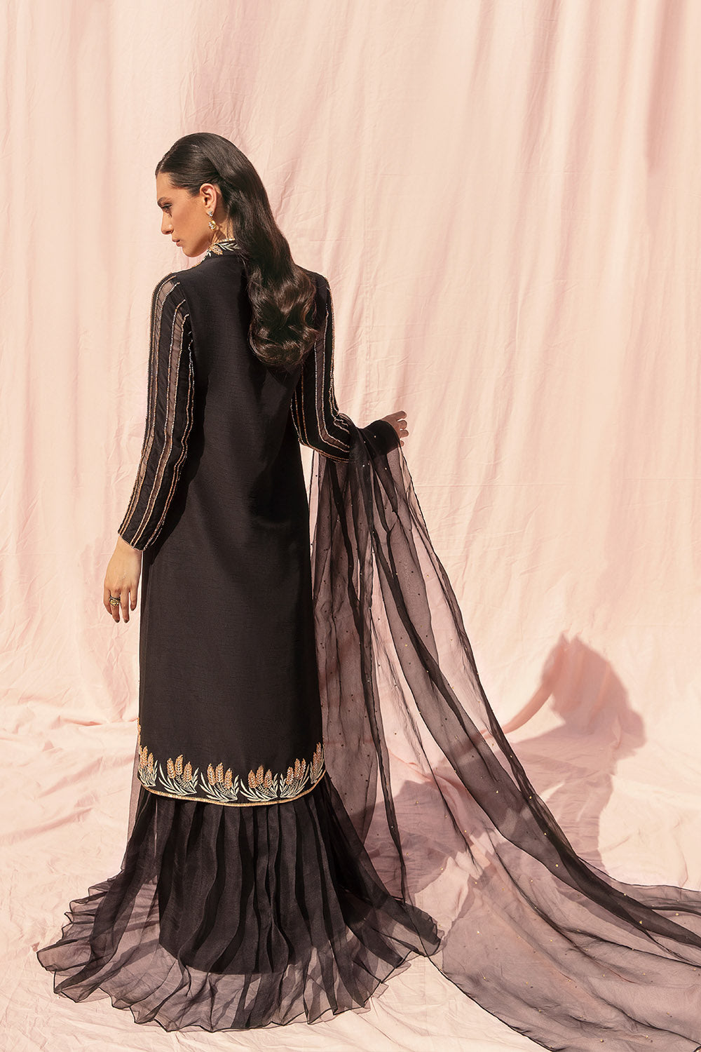 Caia | Pret Collection | NOIR - by - Libasekhas UK - Registered Vendor of : Caia - 100% Original Designer Dresss