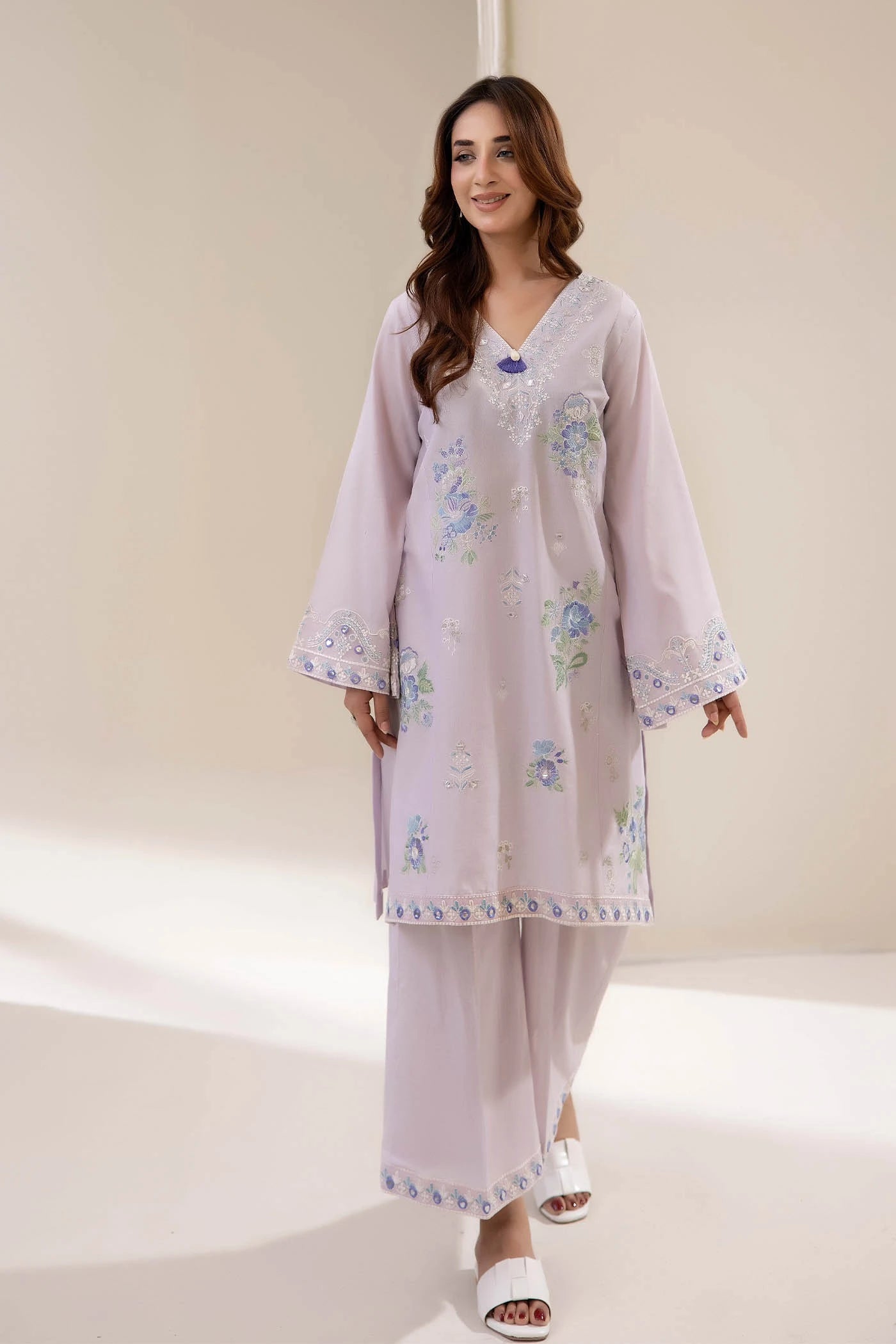 Adans Libas | Embrodiered Co Ord Sets | 4063 - by Libasekhas UK - Registered Vendor of : Adans Libas - 100% Original Designer Dress