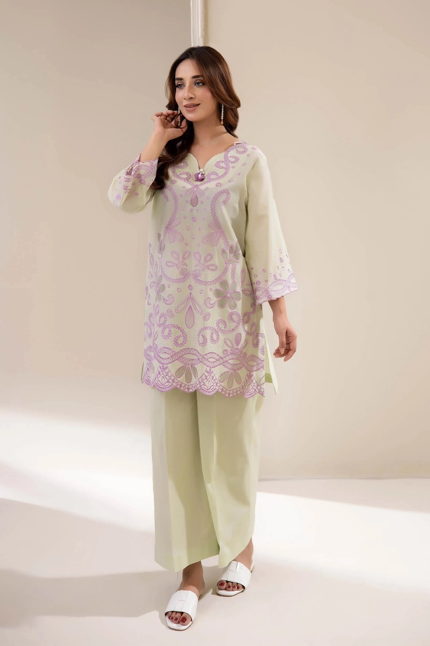 Adans Libas | Embrodiered Co Ord Sets | 4064 - by Libasekhas UK - Registered Vendor of : Adans Libas - 100% Original Designer Dress