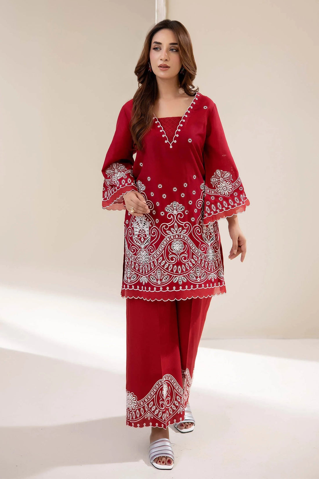 Adans Libas | Embrodiered Co Ord Sets | 4067 - by Libasekhas UK - Registered Vendor of : Adans Libas - 100% Original Designer Dress
