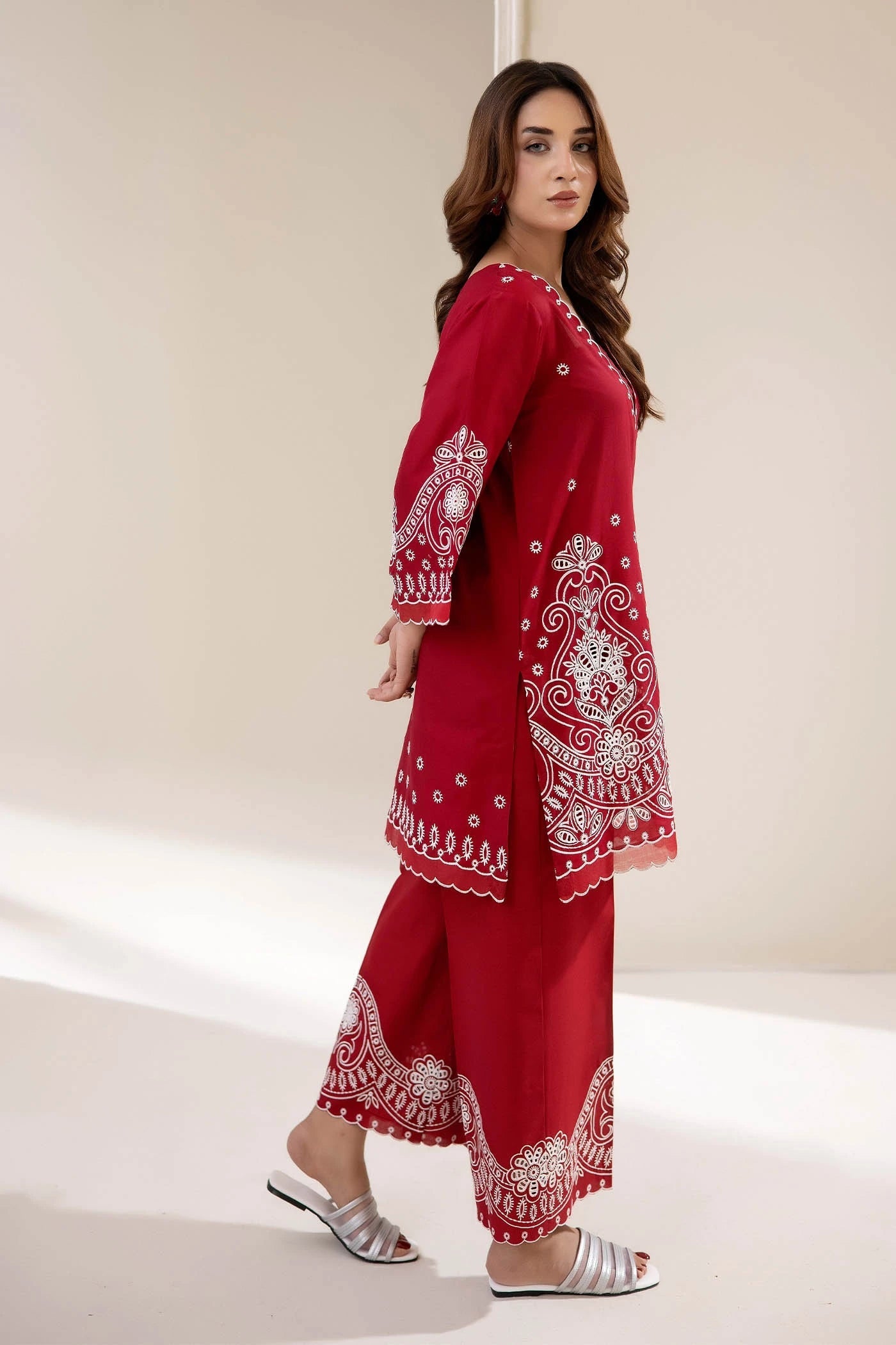 Adans Libas | Embrodiered Co Ord Sets | 4067 - by Libasekhas UK - Registered Vendor of : Adans Libas - 100% Original Designer Dress