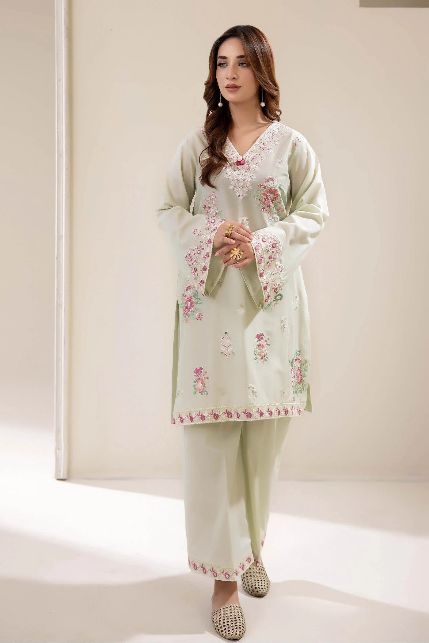 Adans Libas | Embrodiered Co Ord Sets | 4068 - by Libasekhas UK - Registered Vendor of : Adans Libas - 100% Original Designer Dress