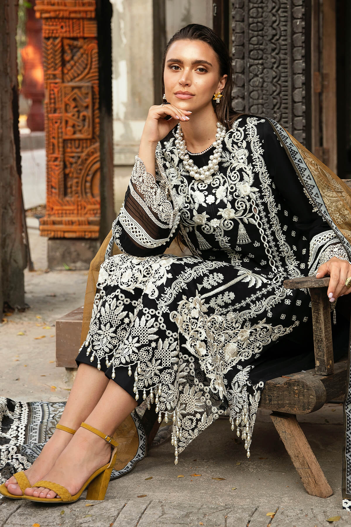Imrozia Premium | Reve Luxury Lawn | S.L 63 Alma - by - Libasekhas UK - Registered Vendor of : Imrozia Premium - 100% Original Designer Dresss