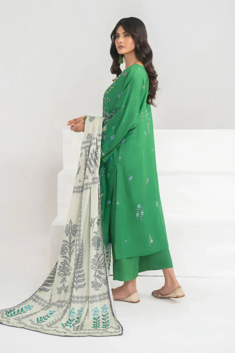 Ittehad | Printed Lawn 24 | IP3P04-3PS-GRN - by - Libasekhas UK - Registered Vendor of : Ittehad - 100% Original Designer Dresss