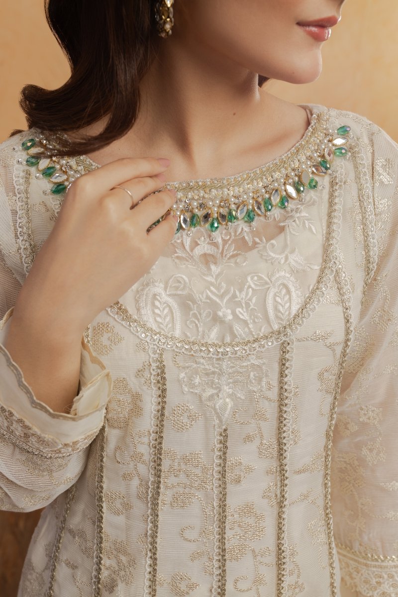 Panache | Pret | Ivory Forest - by - Libasekhas UK - Registered Vendor of : Panache By Mona - 100% Original Designer Dresss