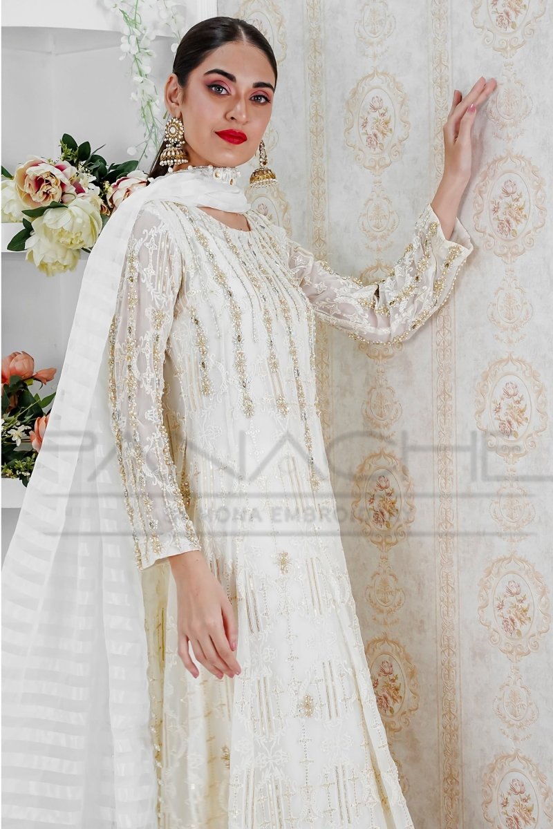 Panache | Pret | Ivory Vogue - by - Libasekhas UK - Registered Vendor of : Panache By Mona - 100% Original Designer Dresss