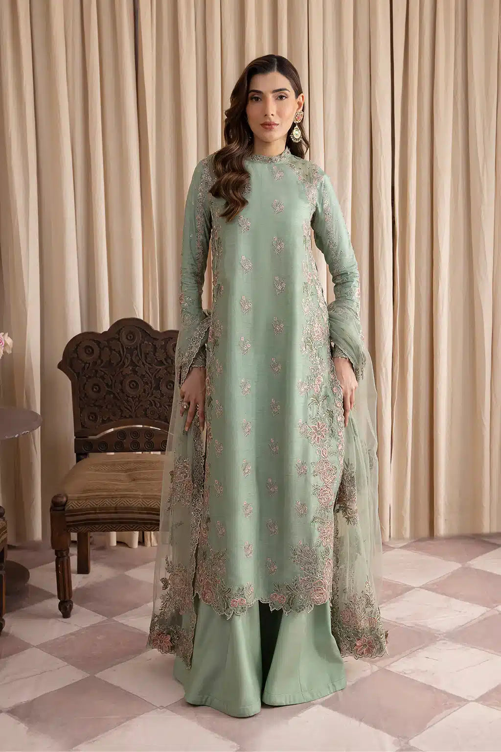 Iznik | Festive Raw Silk 23 | IRS-01 SUAVE - by - Libasekhas UK - Registered Vendor of : Iznik - 100% Original Designer Dresss