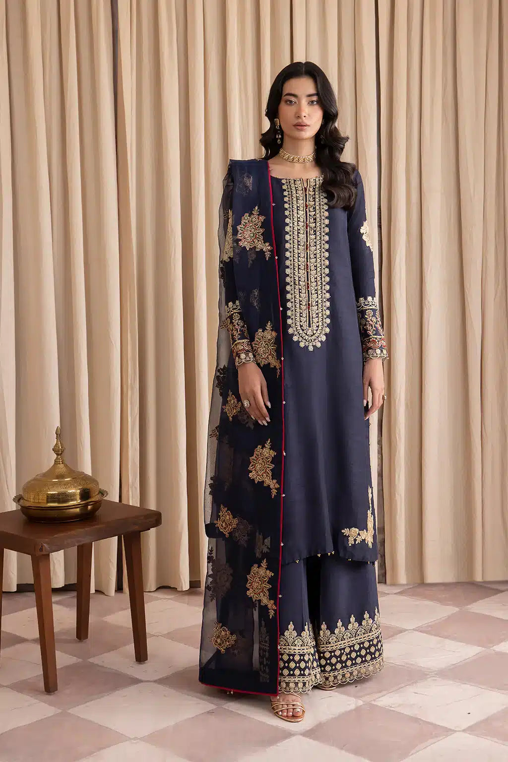 Iznik | Festive Raw Silk 23 | IRS-07 ZENITH - by - Libasekhas UK - Registered Vendor of : Iznik - 100% Original Designer Dresss