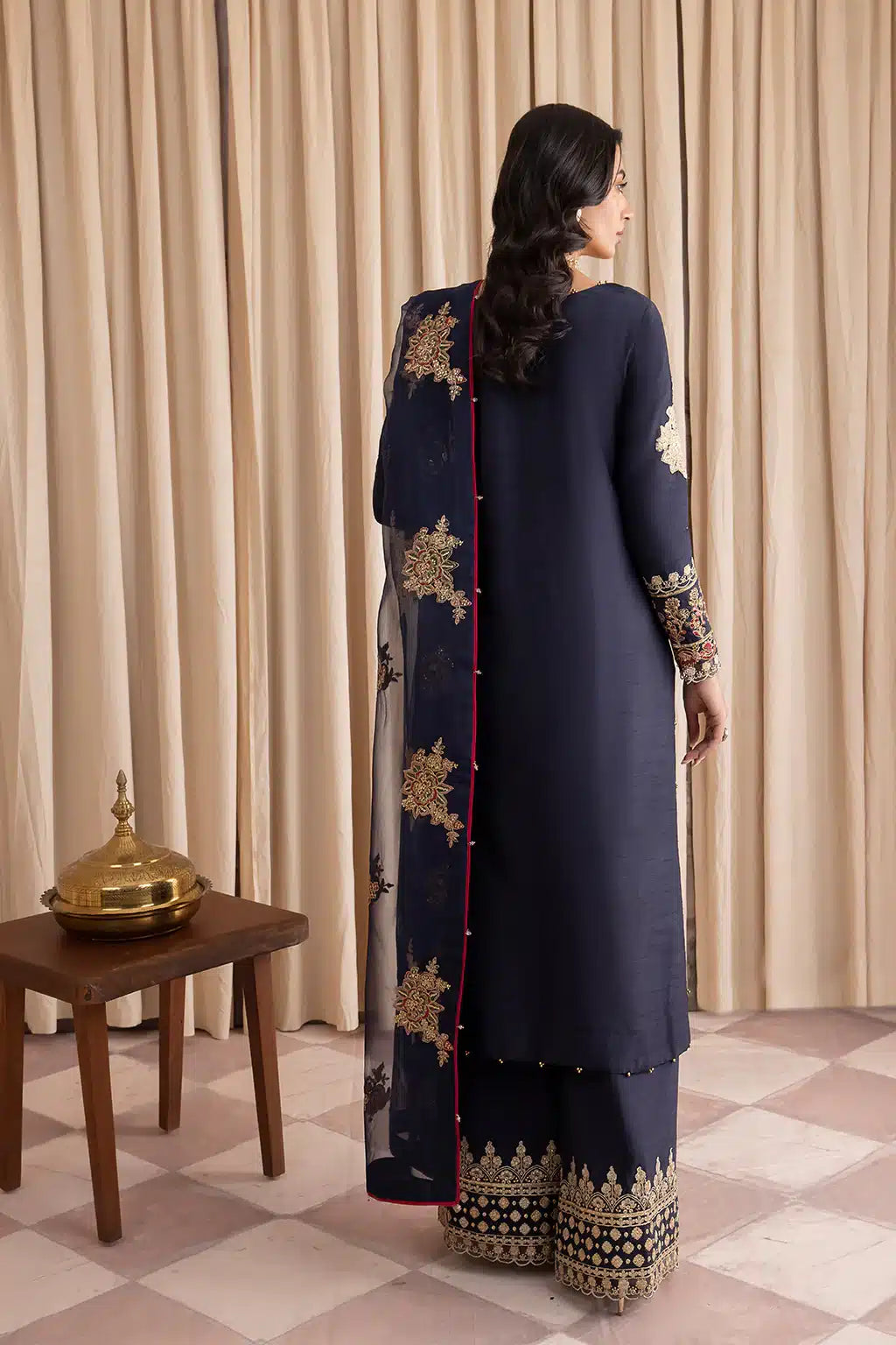 Iznik | Festive Raw Silk 23 | IRS-07 ZENITH - by - Libasekhas UK - Registered Vendor of : Iznik - 100% Original Designer Dresss