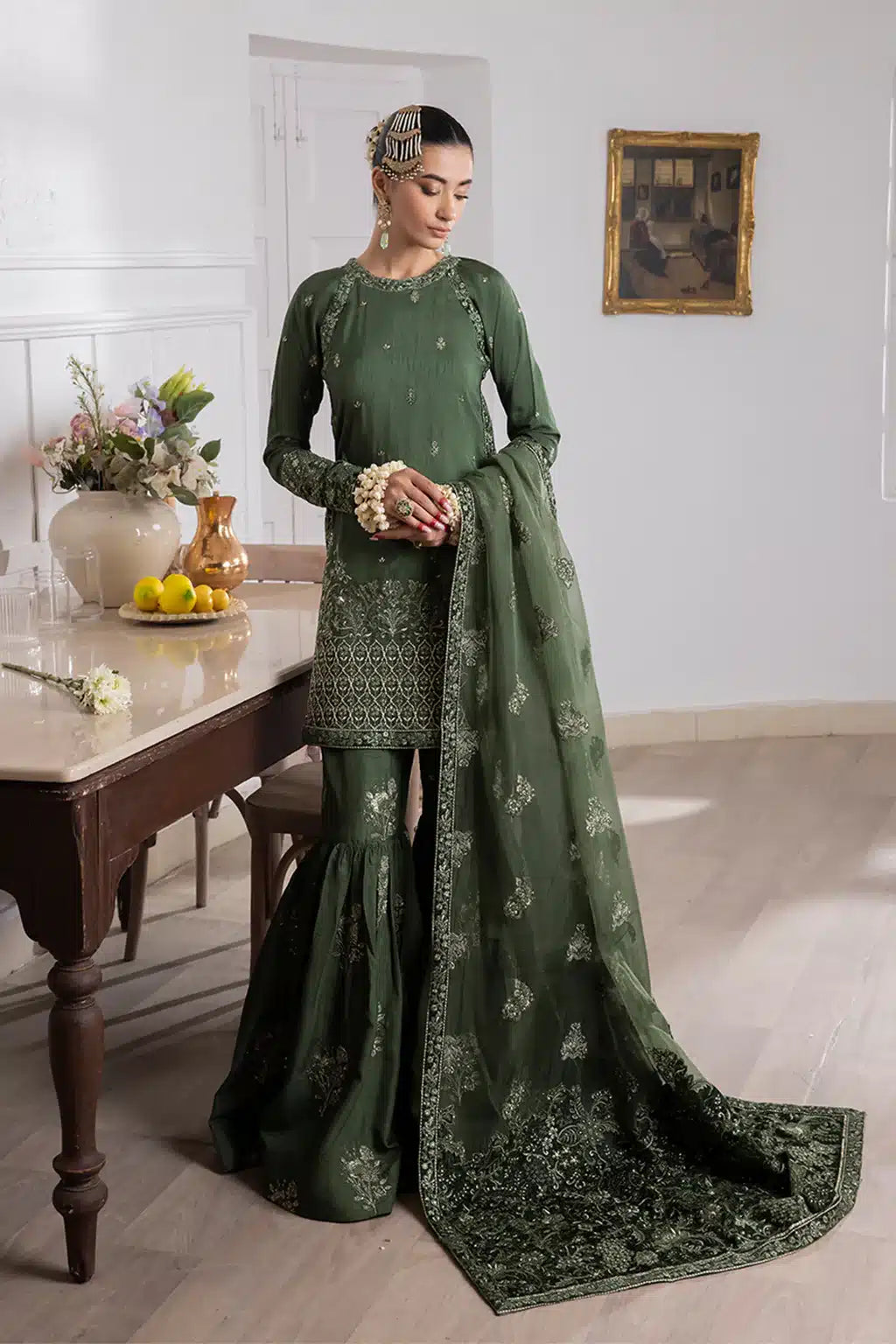 Iznik | Festive Raw Silk 23 | IRS-04 IDYLLIC - by - Libasekhas UK - Registered Vendor of : Iznik - 100% Original Designer Dresss