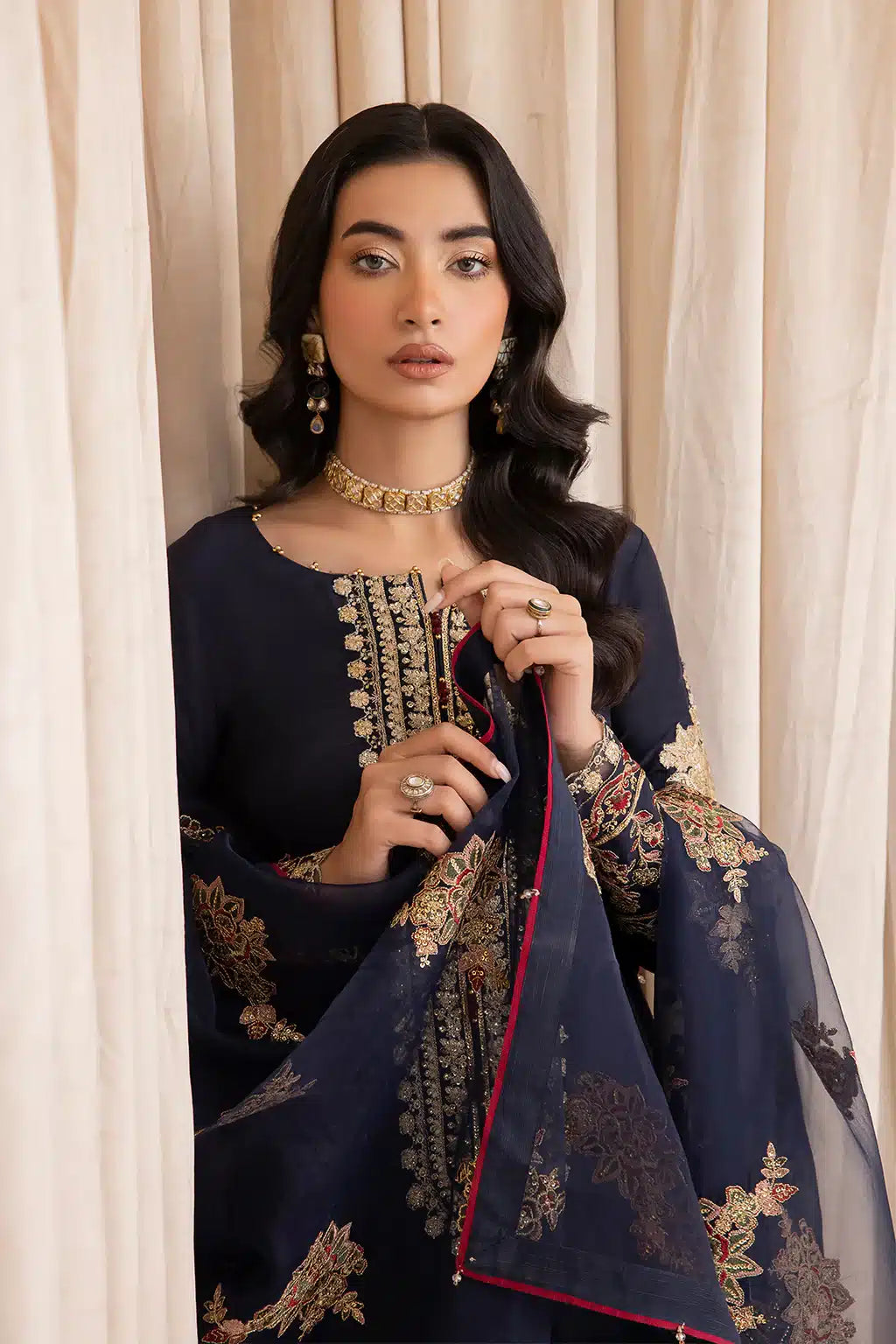 Iznik | Festive Raw Silk 23 | IRS-07 ZENITH - by - Libasekhas UK - Registered Vendor of : Iznik - 100% Original Designer Dresss