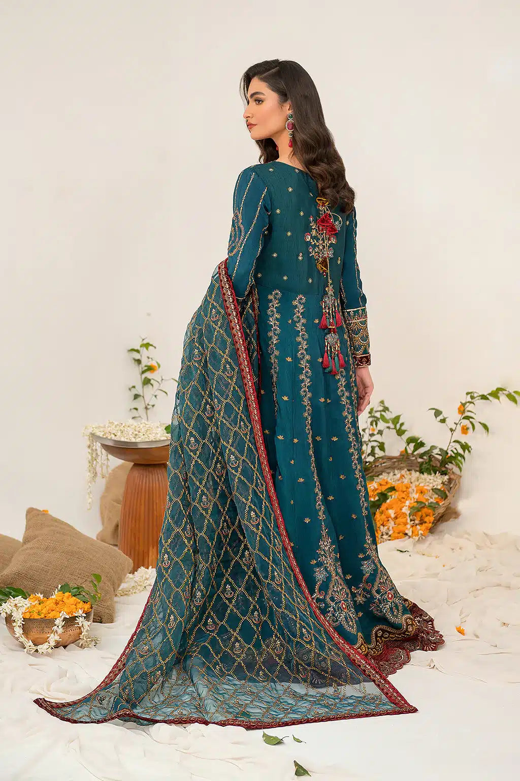 Iznik | Festive Raw Silk 23 | IRS-08 SANGUINE - by - Libasekhas UK - Registered Vendor of : Iznik - 100% Original Designer Dresss