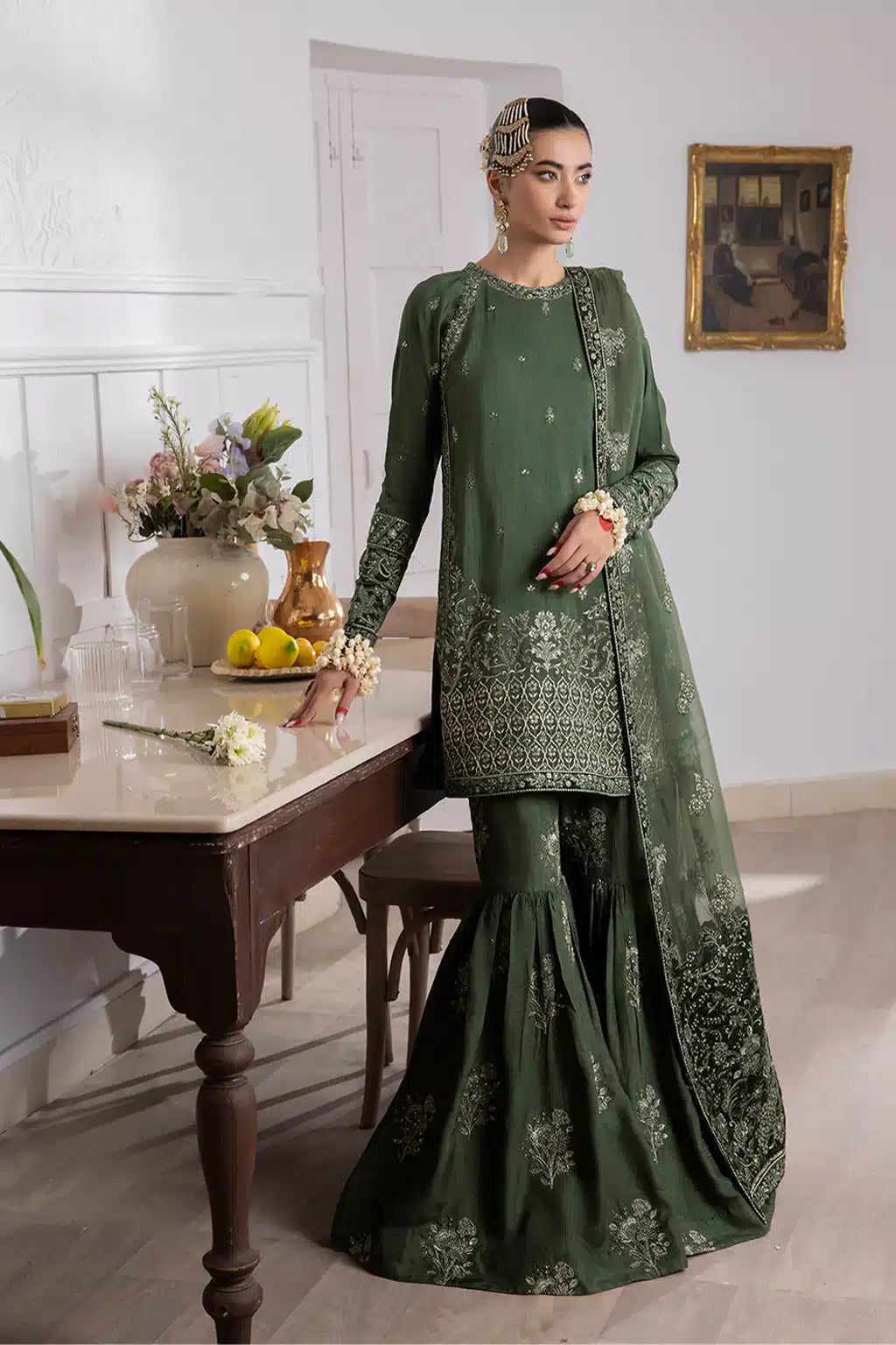 Iznik | Festive Raw Silk 23 | IRS-04 IDYLLIC - by - Libasekhas UK - Registered Vendor of : Iznik - 100% Original Designer Dresss
