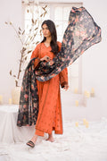 Iznik | Lawnkari 24 | UE-162 LEAFLET - by - Libasekhas UK - Registered Vendor of : Iznik - 100% Original Designer Dresss