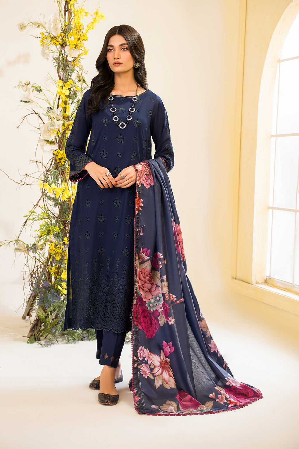 Iznik | Lawnkari 24 | UE-163 BLOOMEASE - by - Libasekhas UK - Registered Vendor of : Iznik - 100% Original Designer Dresss