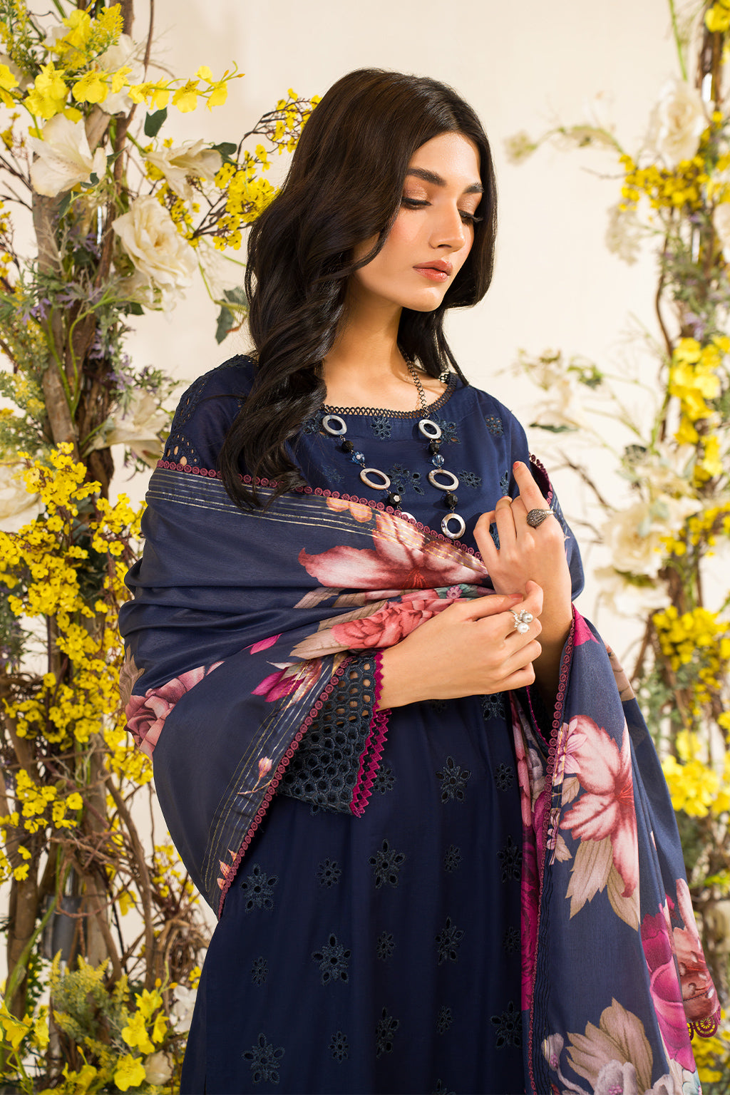 Iznik | Lawnkari 24 | UE-163 BLOOMEASE - by - Libasekhas UK - Registered Vendor of : Iznik - 100% Original Designer Dresss