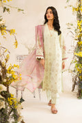 Iznik | Lawnkari 24 | UE-198 SILKGREEN - by - Libasekhas UK - Registered Vendor of : Iznik - 100% Original Designer Dresss