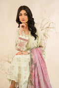 Iznik | Lawnkari 24 | UE-198 SILKGREEN - by - Libasekhas UK - Registered Vendor of : Iznik - 100% Original Designer Dresss